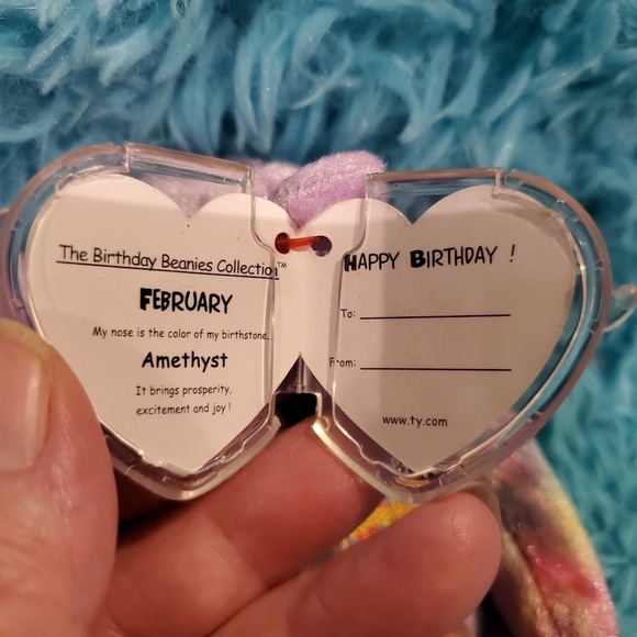 𝅺ty Beanie Baby February the Birthday Bear - Picture 3 of 5
